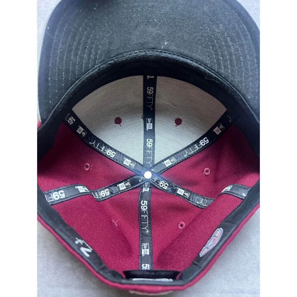 New Era Tacoma Rainiers MiLB Hat Mens 7 1/2 Maroon Grey 59FIFTY Fitted Cap
